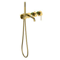Смеситель встроенный для ванны с душем Timo Saona золото шлифованное (2314/20YSM)