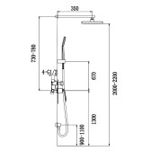 Душевая система встроенная Timo Helmi (SX-4069/00-16SM) хром-белый