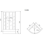 Душевая кабина Timo Standart 90*90*220  (T-5590)