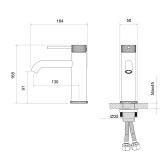 Смеситель для раковины Timo Saona розовое золото (2461/19F)
