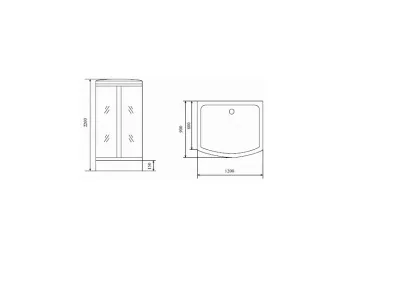 Душевая кабина Timo Comfort Clean Glass 120*90*220  (T-8815F)