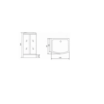 Душевая кабина Timo Comfort Clean Glass 120*90*220  (T-8815F)
