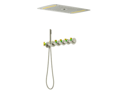 Душевая система встроенная с термостатом Timo Saona никель (SX-2319/13SM)