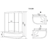 Душевая кабина Timo Comfort Fabric Glass 120*85*220  (T-8820LF)