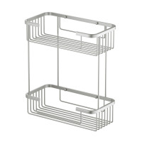 Полка двойная Timo Saona никель (13083/13)