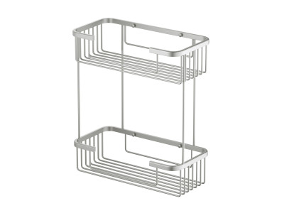 Полка двойная Timo Saona никель (13083/13)