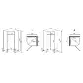 Душевая кабина Timo Premium ARMO 90*90*215  (H-506)