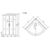 Душевая кабина Timo Lux 90*90*225 (T-7709)