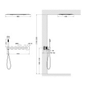Душевая система встроенная с термостатом Timo Saona белый матовый (SX-2319/16SM)