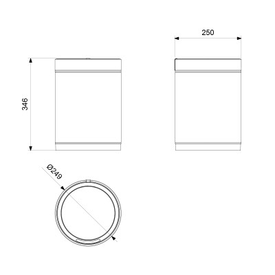 Ведро мусорное сенсорное Timo Saona черный (13100/03)