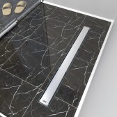 Душевой лоток TIMO Drain Protect 800 с двусторонней панелью PG20 под плитку, сатин (DP20800-PG20800)