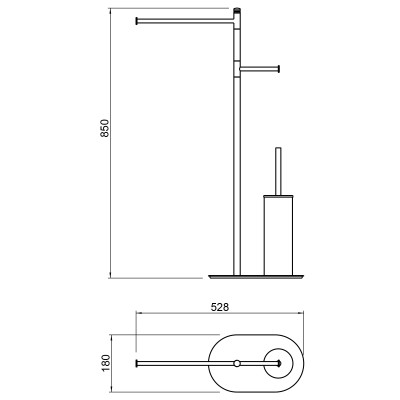 Стойка в ванную комнату Timo Saona золото шлифованное (13085/20)