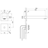 Смеситель для раковины встроенный, сенсорный Timo Selene никель (2073/13SM)