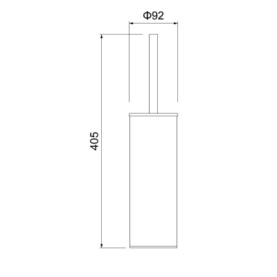 Щетка для туалета настенно-напольная Timo Saona золото шлифованное (13161/20)