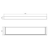 Полка в ванную стеклянная Timo Petruma никель (15272/13)