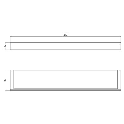 Полка в ванную стеклянная Timo Petruma никель (15272/13)