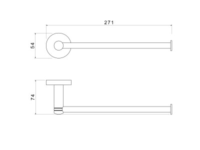 Полотенцедержатель Timo черное золото Saona (13051/18)