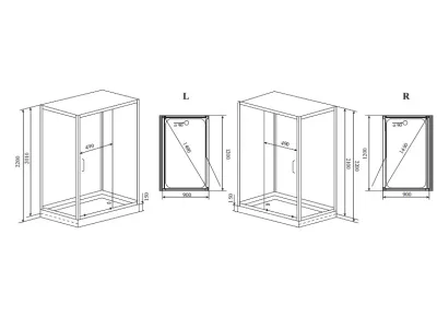 Душевая кабина Timo Premium PURO 90*120*220  (H-510R)