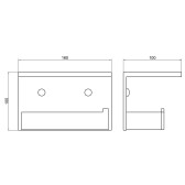 Бумагодержатель с полкой для телефона Timo Petruma никель (15243/13)