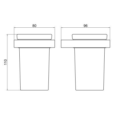 Стакан для зубных щеток Timo Petruma никель (15233/13)