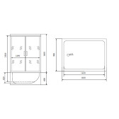 Душевая кабина Timo Lux 167*90*220  (TL-1506)