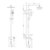 Душевая система Timo Torne (SX-4320/17) золото матовое
