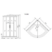 Душевая кабина Timo Standart 100*100*220 (T-6601BF)