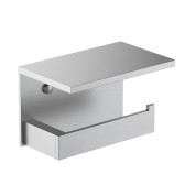 Бумагодержатель с полкой для телефона Timo Petruma никель (15243/13)