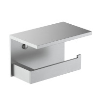 Бумагодержатель с полкой для телефона Timo Petruma никель (15243/13)