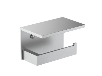 Бумагодержатель с полкой для телефона Timo Petruma никель (15243/13)