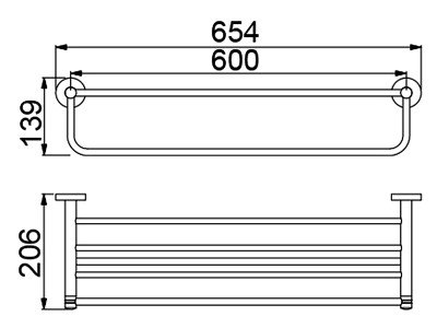 Полка для полотенец Timo золото матовое Saona (13058/17)