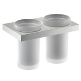 Стакан для зубных щеток двойной Timo Petruma никель (15234/13)