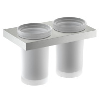 Стакан для зубных щеток двойной Timo Petruma никель (15234/13)