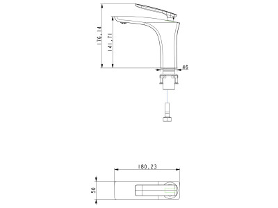 Смеситель для раковины Timo Helmi 4061/03F черный