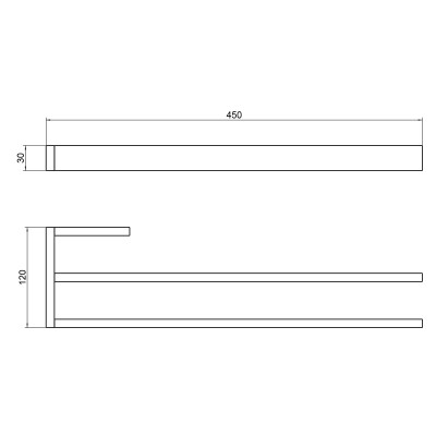 Полотенцедержатель двойной Timo Petruma никель (15252/13)