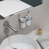 Стакан для зубных щеток двойной Timo Petruma никель (15234/13)