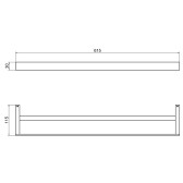 Полотенцедержатель двойной Timo Petruma никель (15256/13)