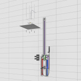 Душевая система встроенная с термостатом Timo Petruma никель (SX-5019/13SM)