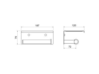 Бумагодержатель с полкой для телефона Timo Luiro золото матовое (18543/17)