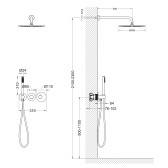 Душевая система встроенная с термостатом Timo Saona золото шлифованное (SX-2359/20SM)