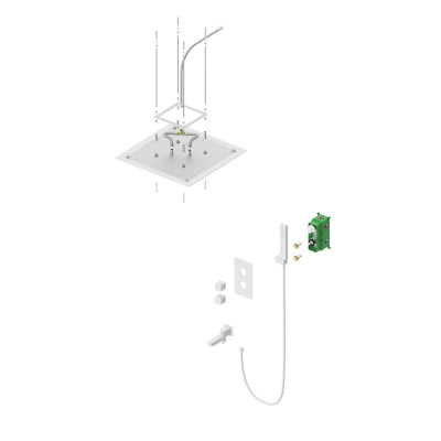 Душевая система встроенная с термостатом Timo Petruma никель (SX-5019/13SM)