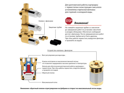 Душевая система встроенная с термостатом Timo Tetra-thermo черный (SX-0199/03SM)