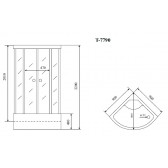 Душевая кабина Timo Lux 90*90*220  (T-7790)