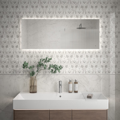Тубкаль белый матовый обрезной 33x60x0,9