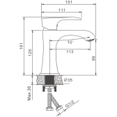 Cмеситель для умывальника BELZ (B10507-3)
