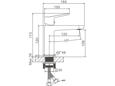 Cмеситель для умывальника BELZ BELZ (B10715-3)