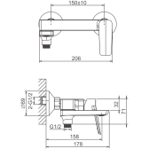 Cмеситель для ванны BELZ (B60715-3)